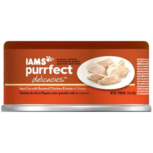 Iams Purrfect Delicacies Select Cuts With Roasted Chicken Wet Canned