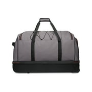 Protege 30 in Rolling Drop-Bottom Carry On Duffel Bag for Travel, Black and Gray