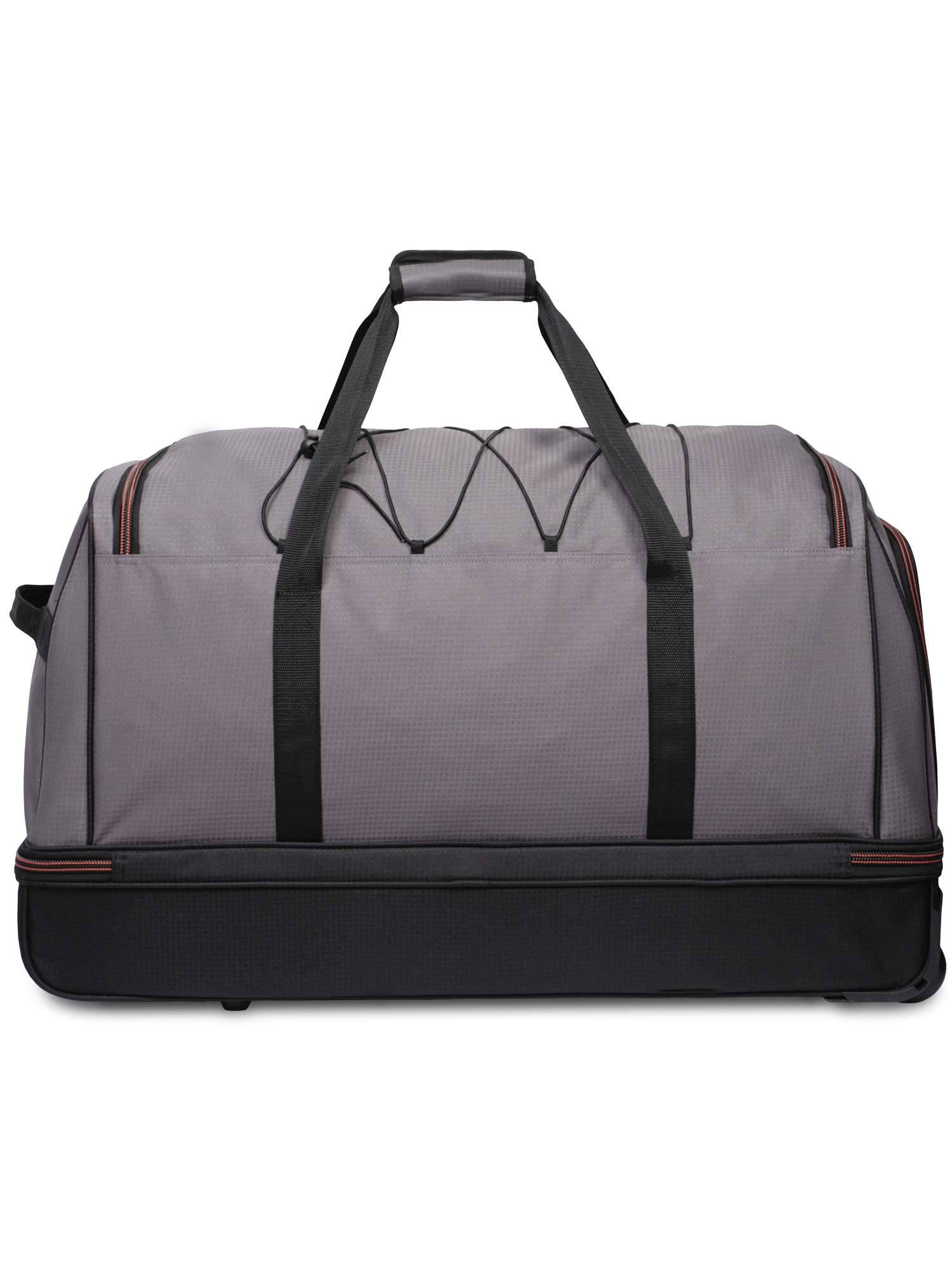 Protege Rolling Drop-Bottom Duffel Bag for Travel, 30 in, Black and Grey - image 4 of 8