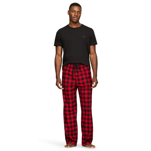 Conjunto de pijama Tommy Hilfiger, set de dormir de popelina para hombre
