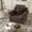 Brown, variant on Tmsan 41" Velvet Chesterfield Sofa,Mid-Century Chair with Rolled Arms & Nailhead Trim, Modern Upholstered Button Tufted Couch with High Resilience Cushion & Pillow for Living Room, Brown