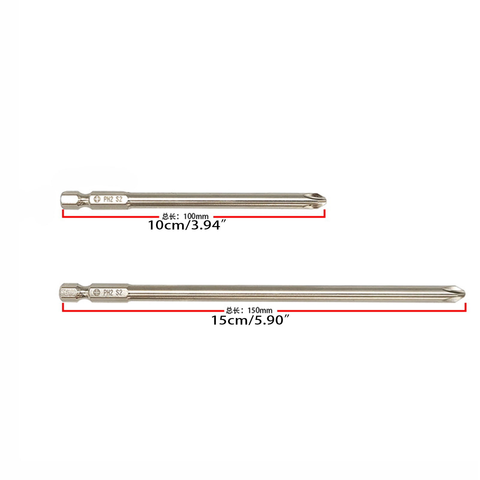 lanema Long Screwdriver Bit Set with 1/4" Hex Shank Drill Screw Driver Bits Power Tools Kit Tool Steel 4 Types Screwdriver Bits