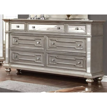 Furniture Of America Cm7673d Salamanca Silver Dresser Drawer Chest