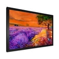 thumbnail image 2 of Designart 'An Orange Sunset Over Purple Lavender Fields II' Farmhouse Framed Art Print, 2 of 4