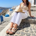 thumbnail image 6 of Cushionaire Lane Cork Footbed Sandals for Women – Comfortable Double Buckle Slip-On with Genuine Suede Footbed & Arch Support | Slides for Women, 6 of 19
