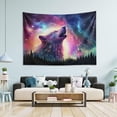 thumbnail image 7 of FREEAMG Wolf Howl Tapestry Hippie Wall Hanging Tapestries Aesthetic Decorative for Living Room Bedroom Ceiling 60x40In, 7 of 7
