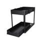 thumbnail image 1 of 2 Tier Under Sinks Organizer Sliding Cabinet Basket Organizer Storage Rack with Hooks Hanging Cup Kitchen Organizer, 1 of 5