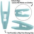 thumbnail image 4 of Velvet Hanger Clips, 20 Pack Hanger Clips for Velvet Hangers, Durable Material Velvet Pant Hangers, Clips for Hangers for Baby Clothes, Baby Hanger Clips, Blue (Aqua), 4 of 4