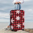 thumbnail image 4 of Uemuo Snowflakes On A Buffalo Plaid Christmas Printed Washable Luggage Cover - Fashion Suitcase Protector Fits 18-32 Inch Luggage -, 4 of 9