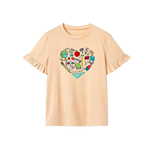 Camiseta para mujer Camiseta básica Ropa Transpirable Cuello redondo Camisa para viajar Trabajo S