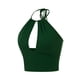 thumbnail image 2 of SAYOO Chaleco Recortado Sin Mangas para Mujer, Camiseta Sin Mangas Ajustada Con Cuello Halter De Color Sólido, Camisola Con Ombligo Ahuecado De Verano SAYOO Casual, 2 of 8