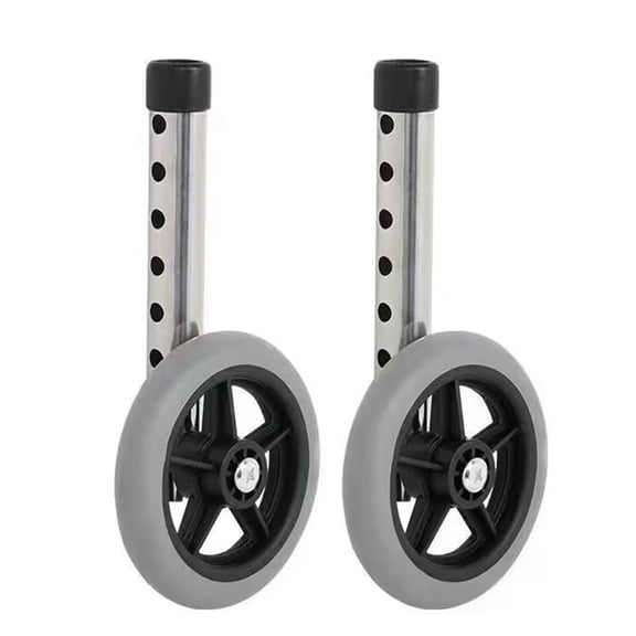 Walker Wheel, Walker Wheels Replacement 5 Inch, Wheels for Walkers for Seniors 1 Pair, Walker Wheels and Walker Feet