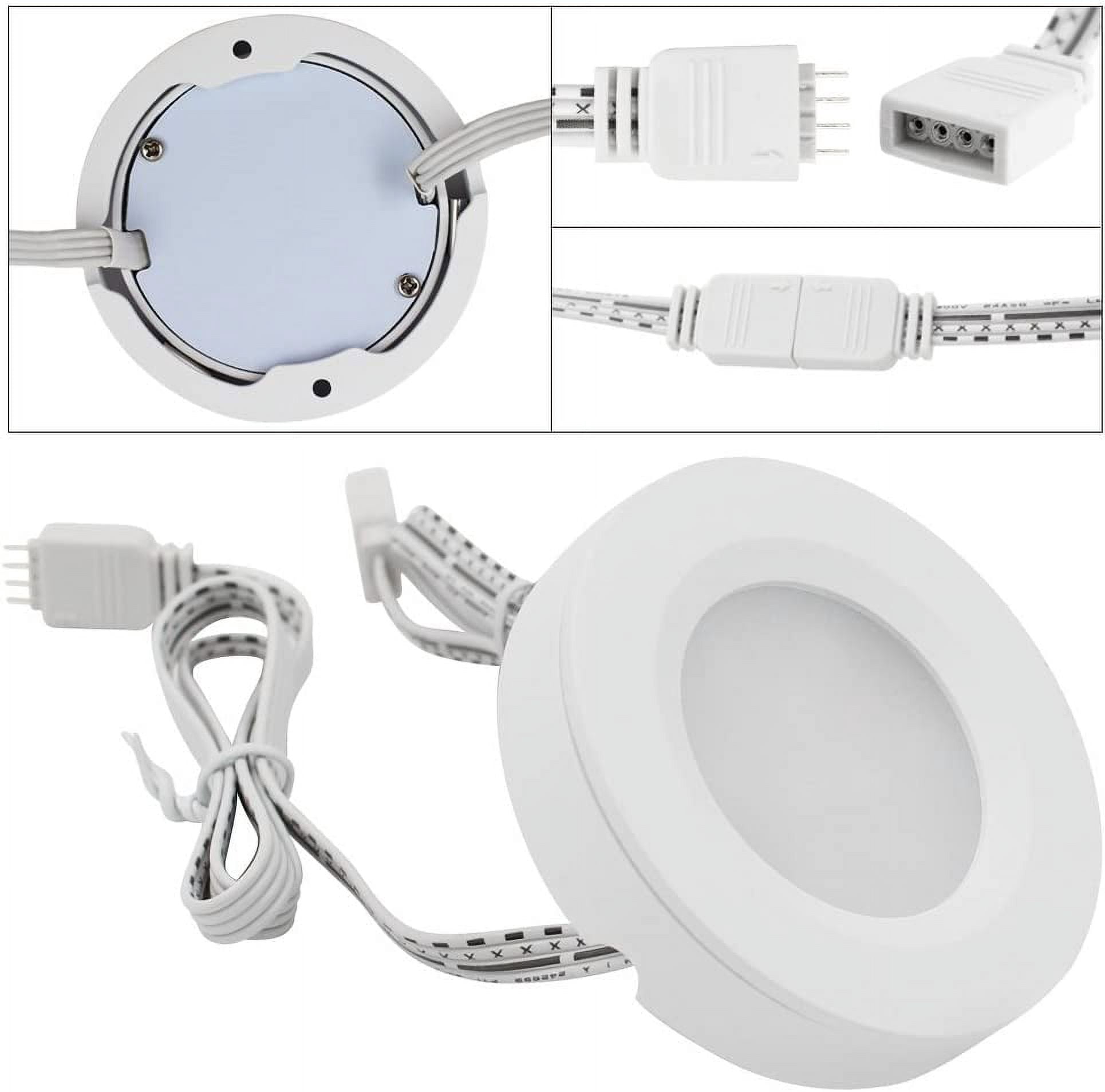 3 Pack Under Cabinet Lights, LED Puck Lights with Remote, Multi-color, LED Closet Lights with Timer, Tap Lights for Kitchen Bedroom Cabinet