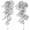 ASilver, variant on Bohemian Flower Drop Dangle Earrings Flower Earrings for Women Exaggerated Big Flowers Earrings Fabric Floral Dangle Earrings for Women
