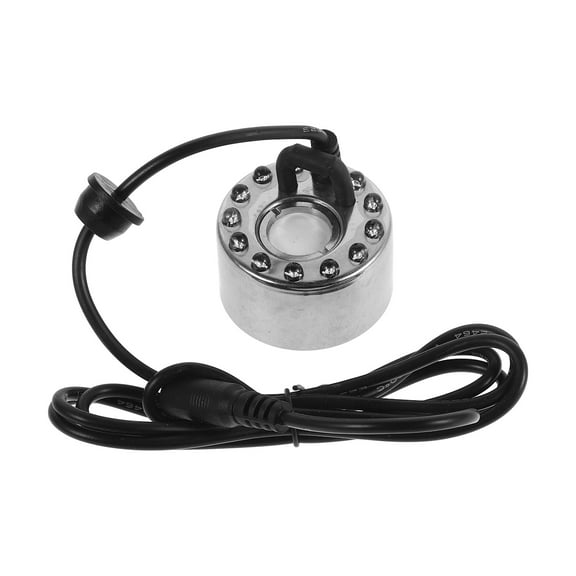 Zehuanyu Mist Maker Water Fountain Pond Fog Machine Atomizer Air Humidifier With 12 Led Light For Office Home Room Car Silver