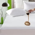 thumbnail image 2 of Sleepgram Breathable Sweat Proof Cotton Mattress Protector, King, White, 2 of 7