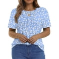 thumbnail image 6 of Fantaslook Blouses for Women Pleated Short Sleeve Tunic Tops Dressy Casual Summer Shirts, 6 of 10