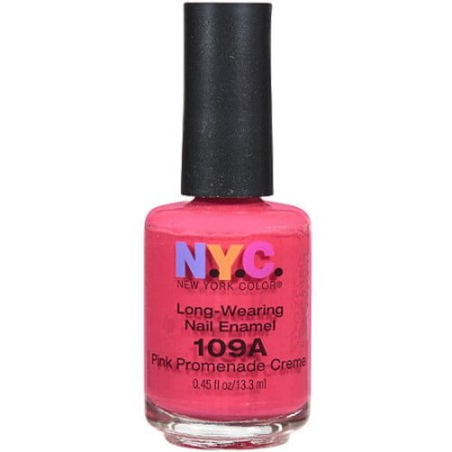 NYC New York Color Long-Wearing Nail Enamel, 109A Pink Promenade Creme,   fl oz 