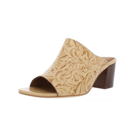 Patricia Nash Womens Shelli Leather Stacked Heel Slide Sandals