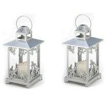 Gallery Of Light Silver Scrollwork Candle Lantern