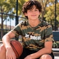 thumbnail image 3 of Bobcat Boys Athletic Shirts 2 Pack Mesh Short Sleeve Performance T-Shirts Sizes 8-18, size 8-10, Green AOP/Tan, 3 of 7