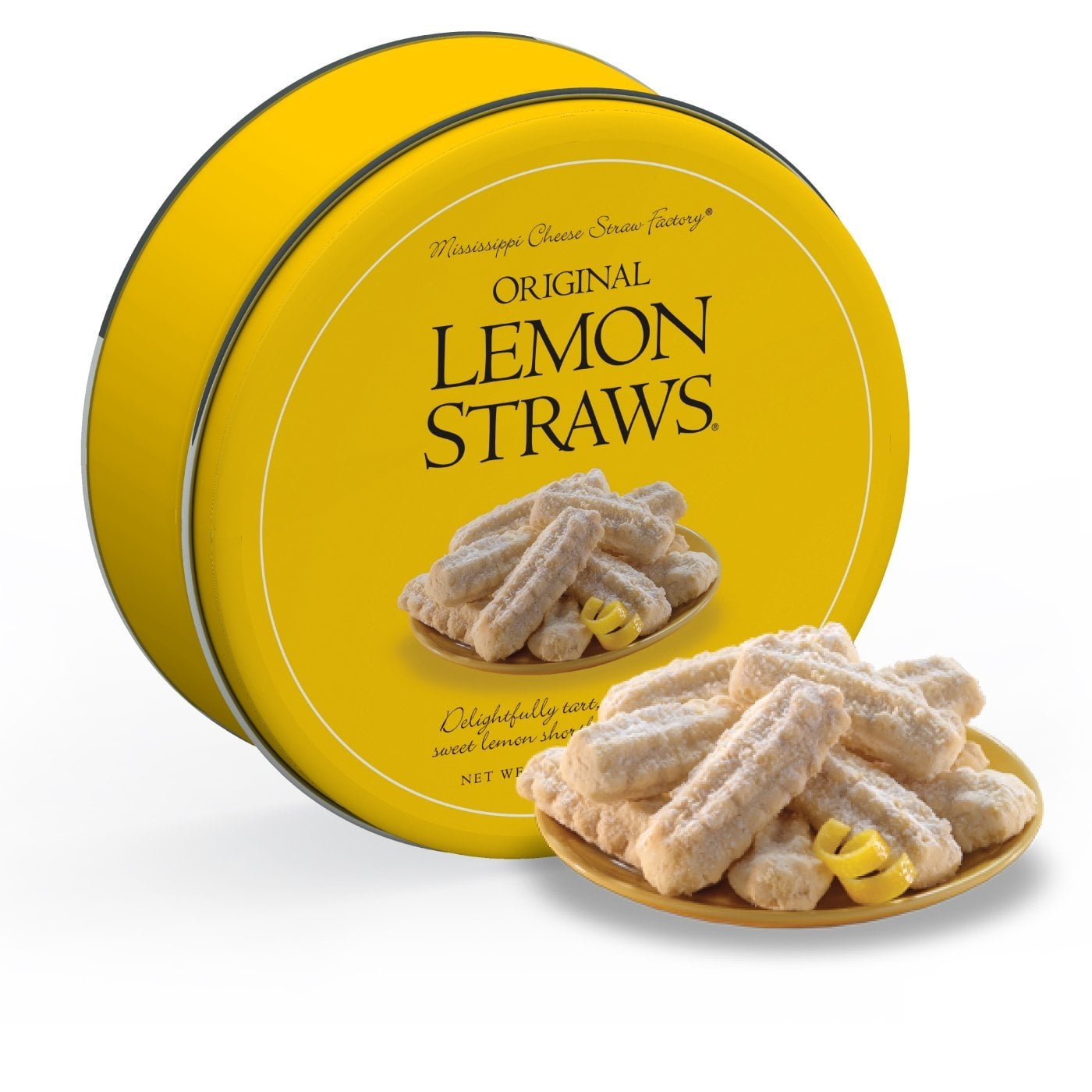 Mississippi Cheese Straw Company Original Lemon Straws in Gift Tin