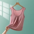 thumbnail image 2 of Ashirexll Tank Tops for Women Fashion Summer Casual Solid Color Loose Round Neck Tank with Built in Bra, 2 of 6