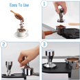 thumbnail image 2 of piece Tamper - 51 mm - Stainless Steel Tamper Tool - Espresso Accessory - Wooden Coffee Distributor for Espresso - 51*51*88 mm - For making espresso - Silver, 2 of 6