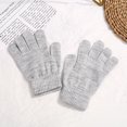 thumbnail image 2 of 2 pares de accesorios guantes para niños guantes mágicos de punto para niñas/niños colores sólidos-guantes mágicos de punto elásticos cálidos de invierno para niños, 2 of 5