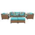 thumbnail image 2 of TK Classics Laguna Wicker 8 Piece Patio Conversation Set with Ottoman and 2 Sets of Cushion Covers, 2 of 3