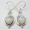thumbnail image 2 of SilverStarJewel 925 Silver Rainbow Moonstone Earrings 1.3" Women Art Jewellery, 2 of 3