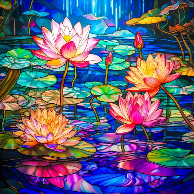 Rompecabezas Bgraamiens con forma de nenúfar, 1000 piezas