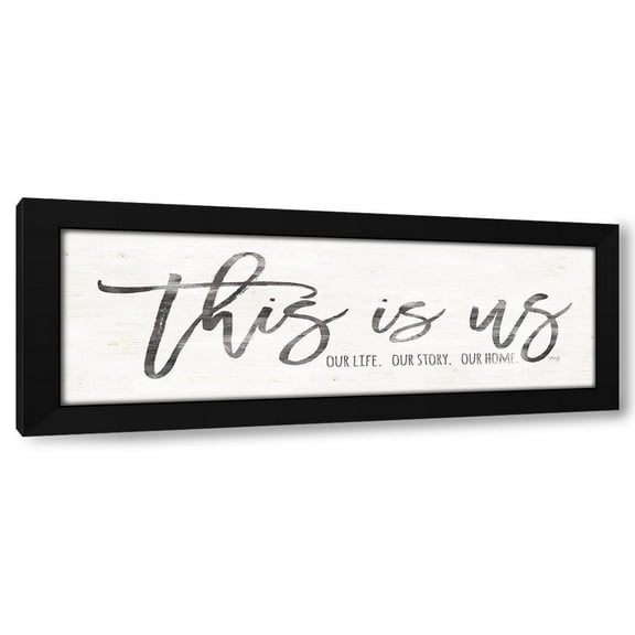 Marla Rae 14x7 Black Modern Wood Framed Wall Art Titled - This is Us