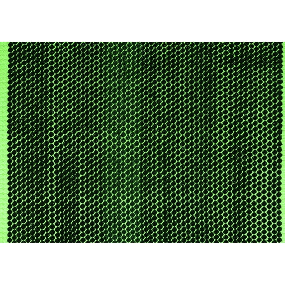 Ahgly Company Indoor Rectangle Abstract Green Modern Area Rugs, 4' x 6'
