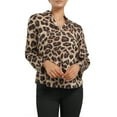 thumbnail image 2 of Gvmfive Women's V Neck Long Sleeve Leopard Blouse Tops Shirt, 2 of 8