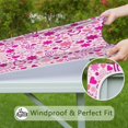 thumbnail image 6 of Pink Breast Cancer Square Fitted Tablecloth with Elastic Edge,Square Table Cover,Washable Elastic Table Cover for Home Kitchen Party Decor 34"x34", 6 of 6