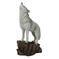 thumbnail image 4 of Woodlands Wildlife Mystical Alpha Gray Wolf Howling to The Moon Figurine Decor, 4 of 8