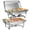2pcs, variant on Foldable Rectangular Stainless Steel Chafing Dish Set, 2/4/6 PACK 9QT Buffet Chafer, 3 Separate Food Pans, only for Cooking