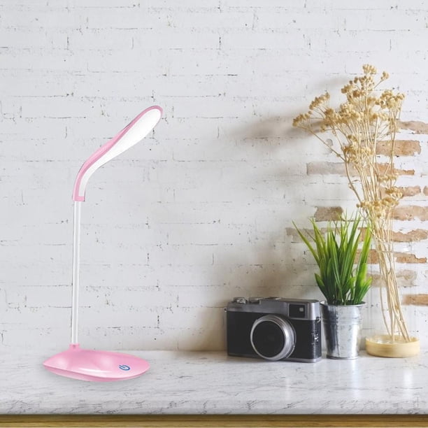 Lámpara de Mesa LED USB Wdftyju Protección Ocular Toque Niños Dormitorio Luz Nocturna Rosa