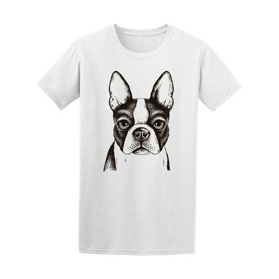Fawn Boston Terrier Sketch T-Shirt Men -Image by Shutterstock, Male 4X-Large