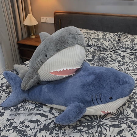 Kiddiway Shark Plush Figure Stuffed Toy - Comfort Stuffed Animals for Kids Baby Toys Sleep Buddy Bath Gift and Play Blue