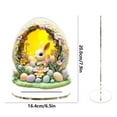 thumbnail image 2 of Easter Bunny Mushroom Cabin 2D Decor - Cute Egg-Themed Home Ornament, Christmas & Valentine's Day Preppy Accent, Festive Easter Tabletop & Shelf Decor, Durable Acrylic Flat Decoration for Spring, G, 2 of 8
