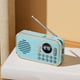 thumbnail image 2 of Radio FM Portátil Recargable Pequeño Altavoz Bluetooth Inalámbrico Sonido Estéreo Envolvente USB Radios Vintage Azul, 2 of 5