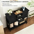 thumbnail image 3 of GloryStar Retro Entryway Console, Narrow Sofa Table with Two Drawers and Open Shelf for Foyer or Lounge, 3 of 5