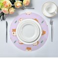 thumbnail image 3 of Cute Hamsters Round Placemats Washable Placemats Non-Slip Heat-Resistant Table Place Mats for Dining Kitchen Holiday Party Table Decoration 15.4"-6PCS Table Mat, 3 of 5