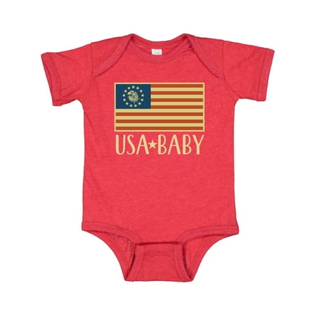 

Inktastic USA Baby 4th of July Betsy Ross Flag Gift Baby Boy or Baby Girl Bodysuit
