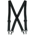 thumbnail image 2 of CTM  Elastic X-Back Black Swivel Hook Suspenders (Men), 2 of 5
