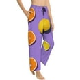 thumbnail image 2 of Xecao Yellow Lemon And Orange Women's Straight Lounge Pajama Pants: The Epitome of Relaxed Sleepwear, 2 of 9