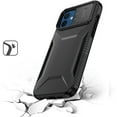 thumbnail image 2 of For iPhone 12/12 Pro Case Rugged Side Grip Sliding Lens Cover + Tempered Glass, 2 of 5