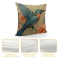 thumbnail image 4 of GOSMITH  Square Fashion Blue Orange Hummingbird Bird Teal Aqua Red Flowers Pillowcases, 4 of 5